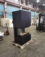 Стальной камин Родос 800 черный купить фото в Мозыре