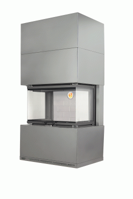 Камин Родос 800 ГРАФИТ шамот белый в Мозыре