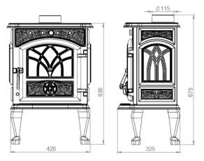 Недорогой камин Сибирь 7 чугунная фото в Мозыре