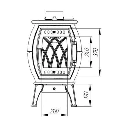 Купить Печь-камин Печь-камин ProMetall Бахта (серая) чугун в Мозыре Амазонка бай фото в Мозыре