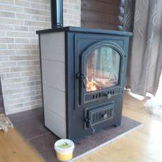 Купить Печь-камин Везувий ПК-01 (205) c плитой бежевая 12 кВт в Мозыре в Мозыре