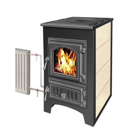 Печь-камин Везувий ПК-01 (270) с плитой и т/о бежевая 9 кВт купить в Мозыре