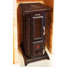 Недорогая стальная печь Термофор Статика Тетра, чёрная бронза фото в Мозыре