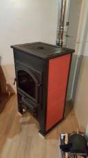 Купить Печь-камин Везувий ПК-01 (270) с плитой и т/о красный 9 кВт в Мозыре в Мозыре