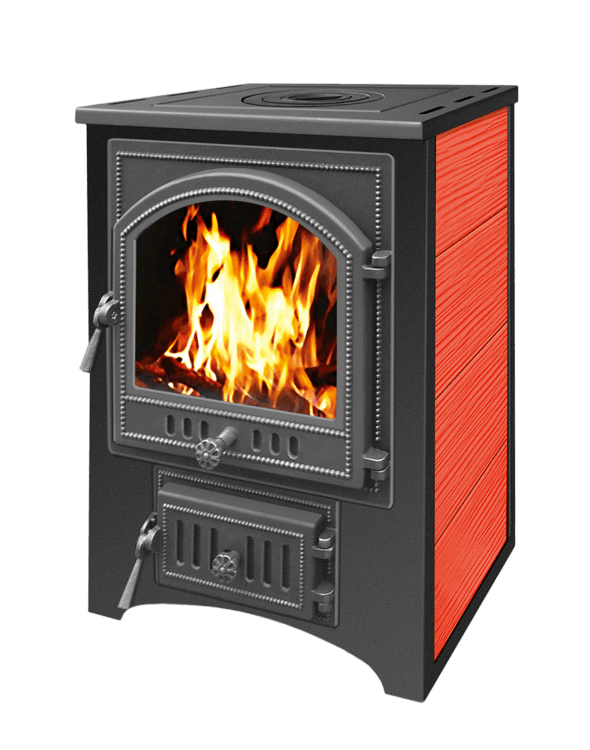 Печь-камин Везувий ПК-01 (205) c плитой красная 12 кВт купить в Мозыре