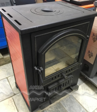 Купить Печь-камин Везувий ПК-01 (205) c плитой красная 12 кВт в Мозыре в Мозыре