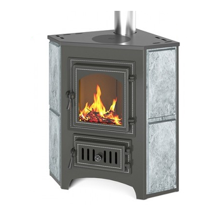 Печь-камин Везувий ПК-01 (220) с конфоркой угловой талькохлорит Амазонка бай фото в Мозыре