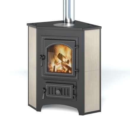 Печь-камин Везувий ПК-01 (220) с конфоркой угловой бежевый 9 кВт купить в Мозыре