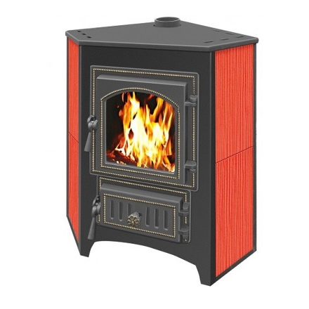 Печь-камин Везувий ПК-01 (220) угловой красный 9 кВт Амазонка бай фото в Мозыре