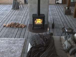 Купить чугунный Печь-камин EVEREST S13 в Мозыре фото в интерьере в Мозыре