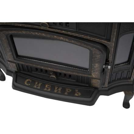 Стильная печь-камин Сибирь 10 чугунная Фото в Мозыре