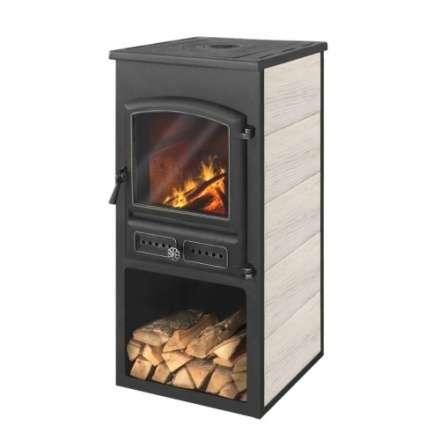 Печь-камин ЭТНА (БКД) с плитой Амазонка бай фото в Мозыре