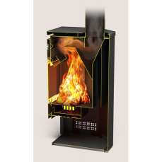 Стальной камин со стеклом Теплодар Кадриль фото в Мозыре