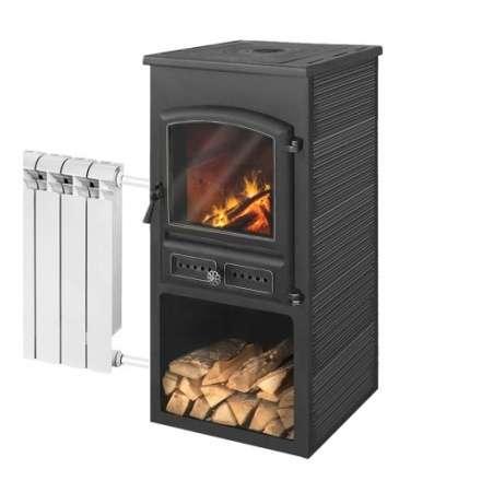 Печь-камин ЭТНА (БКД) с плитой и ТО фото в Мозыре