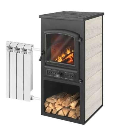 Печь-камин ЭТНА (БКД) с плитой и ТО фото в Мозыре