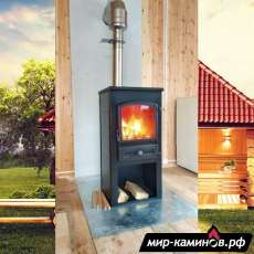 Недорогой камин со стеклом ЭТНА (БКД) с плитой и теплообменником фото  в Мозыре