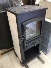 Печь-камин со стеклом ЭТНА (БКД) с плитой и ТО фото в Мозыре
