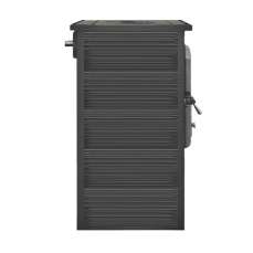 Стальной печь-камин с шамотом ЭТНА (Панорама) с плитой и ТО "Антрацит" высокий фото в Мозыре