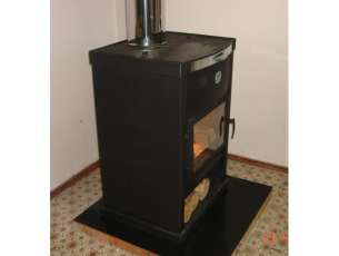 Стальная печь-камин с дровницей Теплодар ОВ-140 (прямой) фото в Мозыре