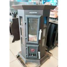 Угловая недорогая печь Термофор Статика Квинта, чёрная бронза фото в Мозыре