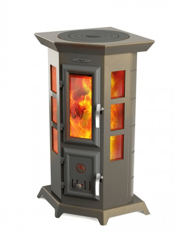 Отопительная печь Термофор Статика Квинта, чёрная бронза Амазонка бай фото в Мозыре