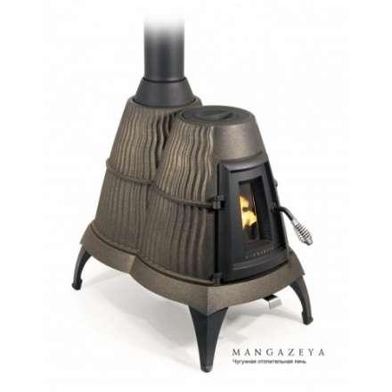 Отопительная печь Термофор Мангазея, чёрная бронза Амазонка бай фото в Мозыре