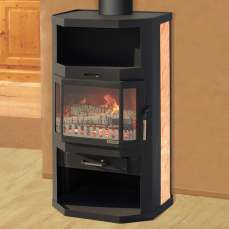 Купить стильный камин с шамотом Мета-Бел Ангара-Аква в Мозыре фото в Мозыре