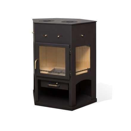 Печь-камин Мета-Бел АОТ 11.0 (в модификации Енисей с плитой") фото в Мозыре