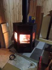 Печь-камин Енисей с плитой Мета бел в Мозыре