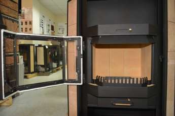 Купить недорогой камин с шамотом Печора Мета Бел в Мозыре фото в Мозыре