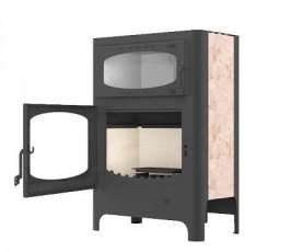 Печь-камин стальной Бавария Эко с духовкой и плитой фото в Мозыре