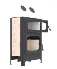 Печь-камин с шамотом Бавария Эко с духовкой и плитой в Мозыре