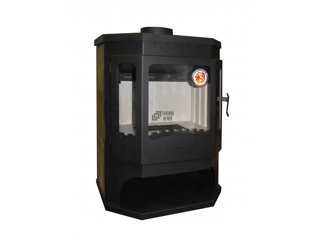 Печь-камин БАВАРИЯ ПРИЗМАТИК с плитой (Экокамин) фото в Мозыре