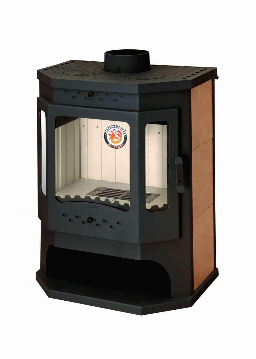 Печь-камин Бавария призматик с плитой Амазонка бай фото в Мозыре