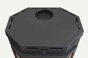 Стальная печь-камин Бавария призматик пристенно-угловой фото в Мозыре