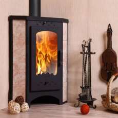 Печь-камин Бавария угловая с плитой РК 123 в Мозыре