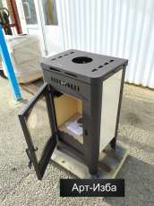 Недорогой камин со стеклом Бавария Оптима с плитой фото в Мозыре