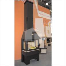 Недорогой камин Бавария 3 стекла чёрная фото в интерьере в Мозыре