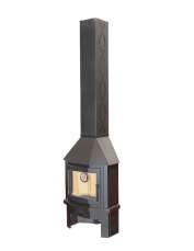 Камин Мюнхен пристенно-угловой графит Амазонка бай фото в Мозыре