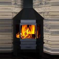 Недорогой камин Мюнхен угловой графит фото в Мозыре