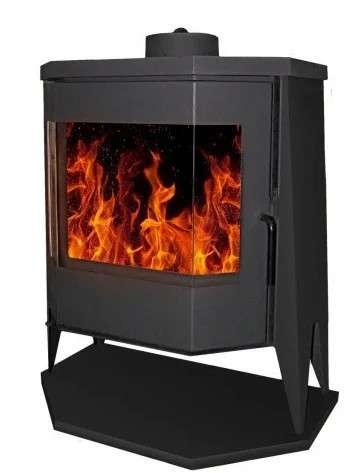 Печь-камин Бавария панорама призма с плитой Амазонка бай фото в Мозыре