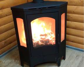 Недорогой камин со стеклами Бавария панорама угловая фото в Мозыре