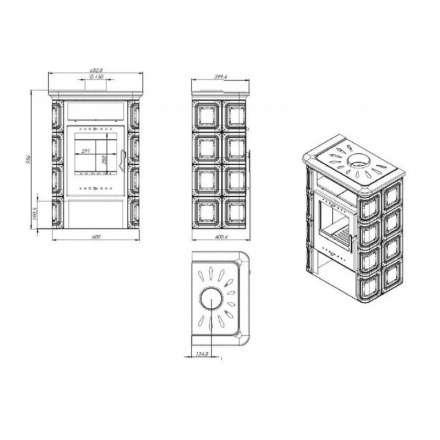 Купить Печь-камин Печь-камин NORDflam Vera чугун в Мозыре Амазонка бай фото в Мозыре