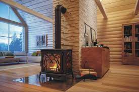 Печь-камин чугунный FireWay Demetra в интерьере Амазонка бай фото в Мозыре