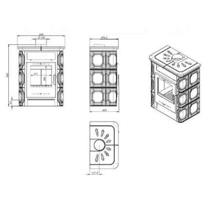 Купить Печь-камин NORDflam Arta в Мозыре Амазонка бай фото в Мозыре