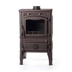 Печь-камин FireWay Dacha патина бронза Амазонка бай фото в Мозыре