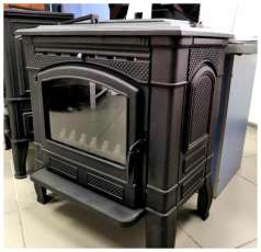 Печь-камин чугунный FireWay Gunter в интерьере патина медь Амазонка бай фото в Мозыре