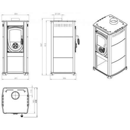 Купить Печь-камин NORDflam Fokus в Мозыре Амазонка бай фото в Мозыре