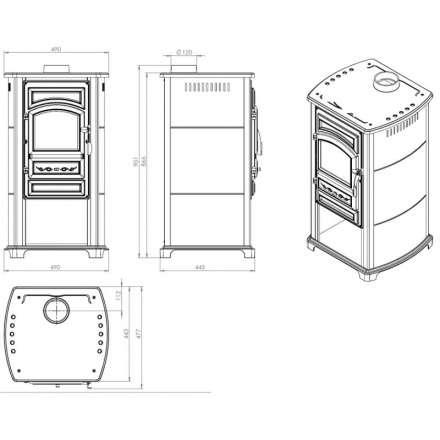 Купить Печь-камин NORDflam Merido в Мозыре Амазонка бай фото в Мозыре