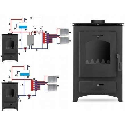 Печь-камин Blist B MAX E с водяным контуром Амазонка бай фото в Мозыре